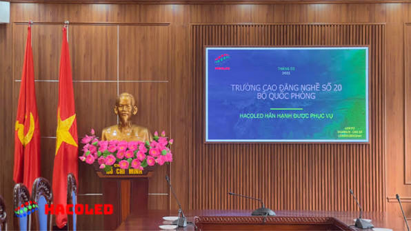 Lắp Đặt Màn Hình LED P2 Trong Nhà Tại Trường Cao Đẳng Nghề số 20 – Thuộc BỘ QUỐC PHÒNG – TP. Nam Định