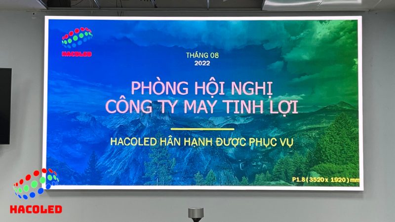 Lắp Đặt Màn Hình LED P1.8 (3520x1920) Trong Nhà Tại Phòng Hội Nghị Công Ty May Tinh Lợi - Hải Dương 3