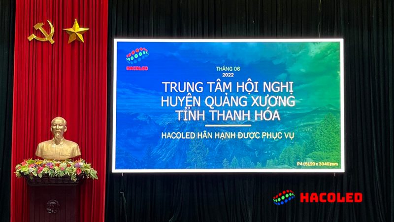 Lắp Đặt Màn Hình LED P4 Trong Nhà Tại UBND Huyện Quảng Xương - Thanh Hoá 10