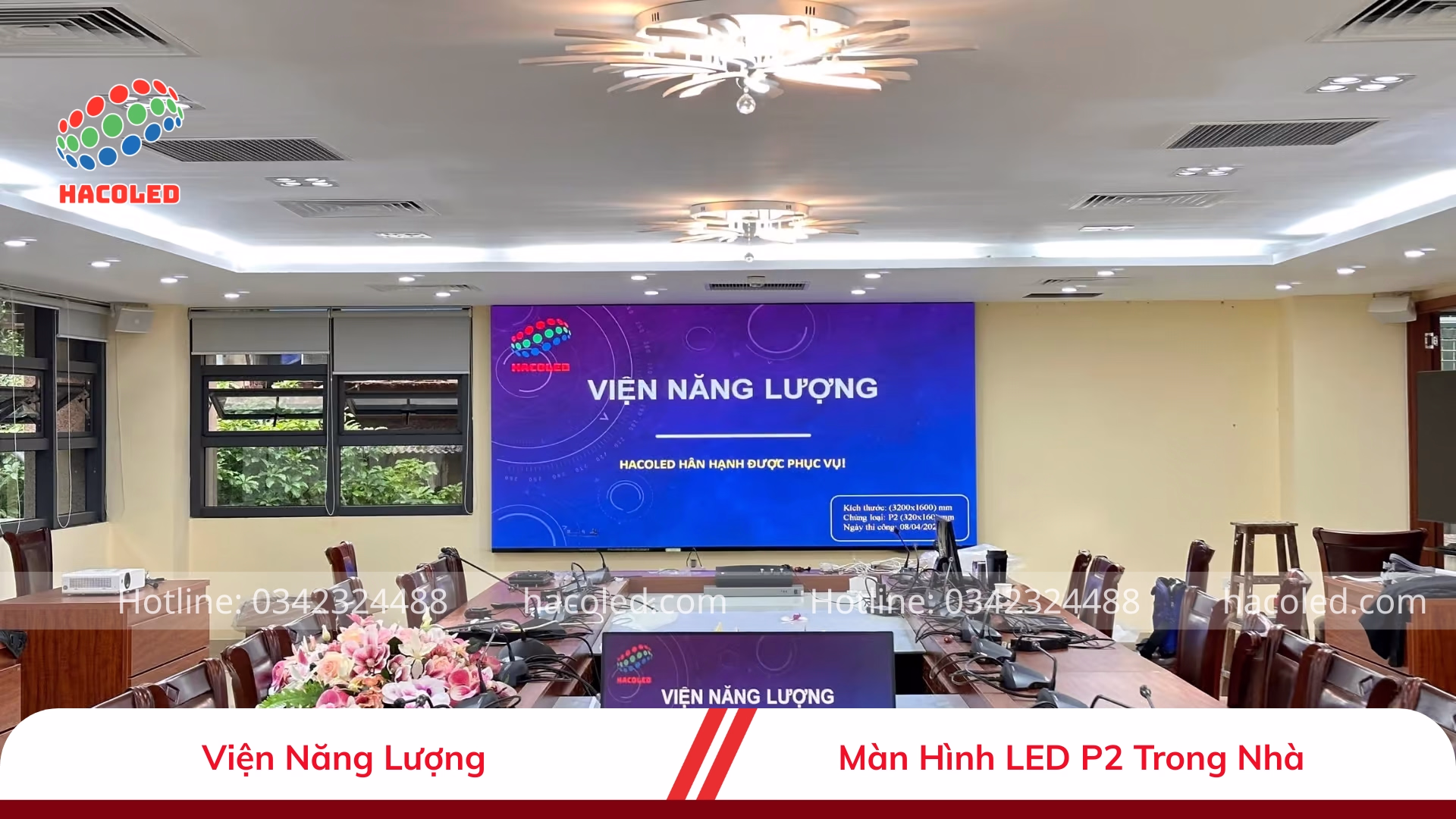 Lắp Đặt Màn Hình LED P2 Trong Nhà Tại Viện Năng Lượng