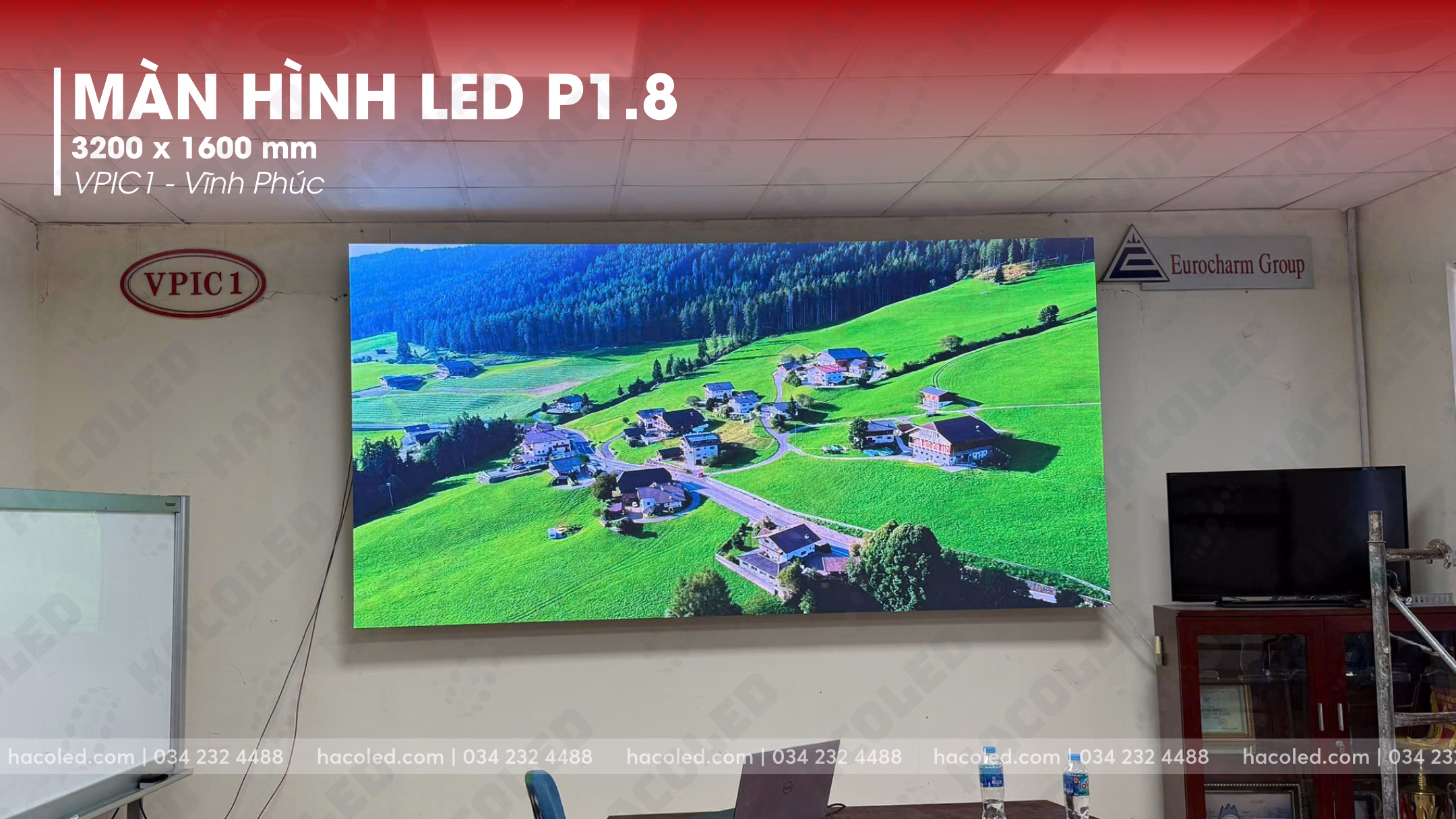Lắp Đặt Màn Hình LED P1.8 Trong Nhà Tại Công Ty TNHH Công Nghiệp Chính Xác Việt Nam VPIC