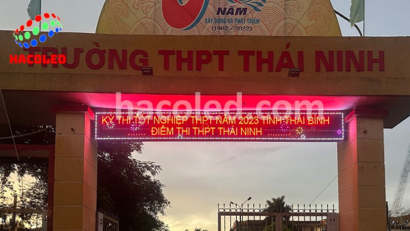 Lắp Đặt Màn Hình LED P10 Ngoài Trời Tại Trường THPT Thái Ninh 1