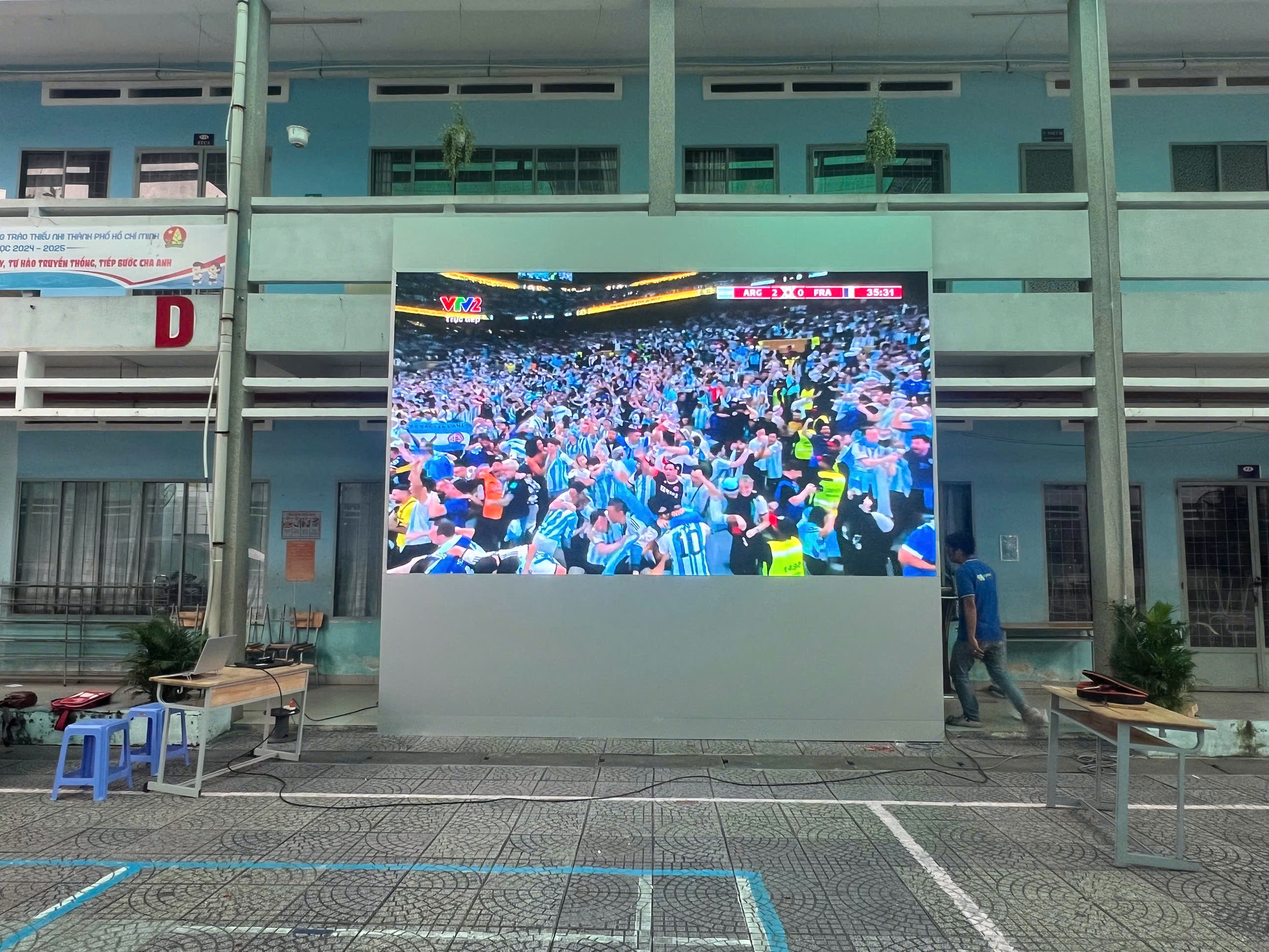 Lắp Đặt Màn Hình LED P5 Ngoài Trời Tại Trường Tiểu Học Nguyễn Thượng Hiền