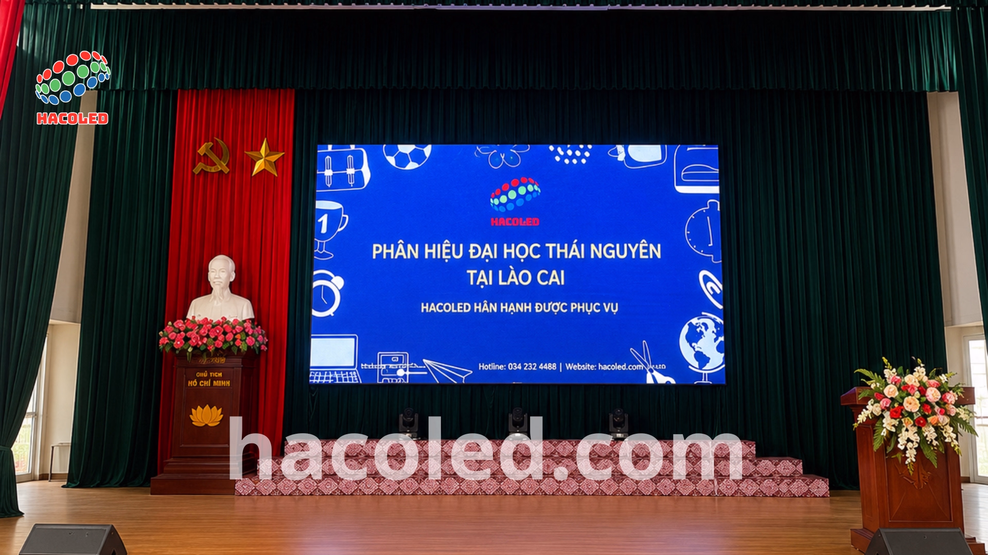 Lắp Đặt Màn Hình LED P2.5 Trong Nhà Tại Trường Đại Học Thái Nguyên, Lào Cai