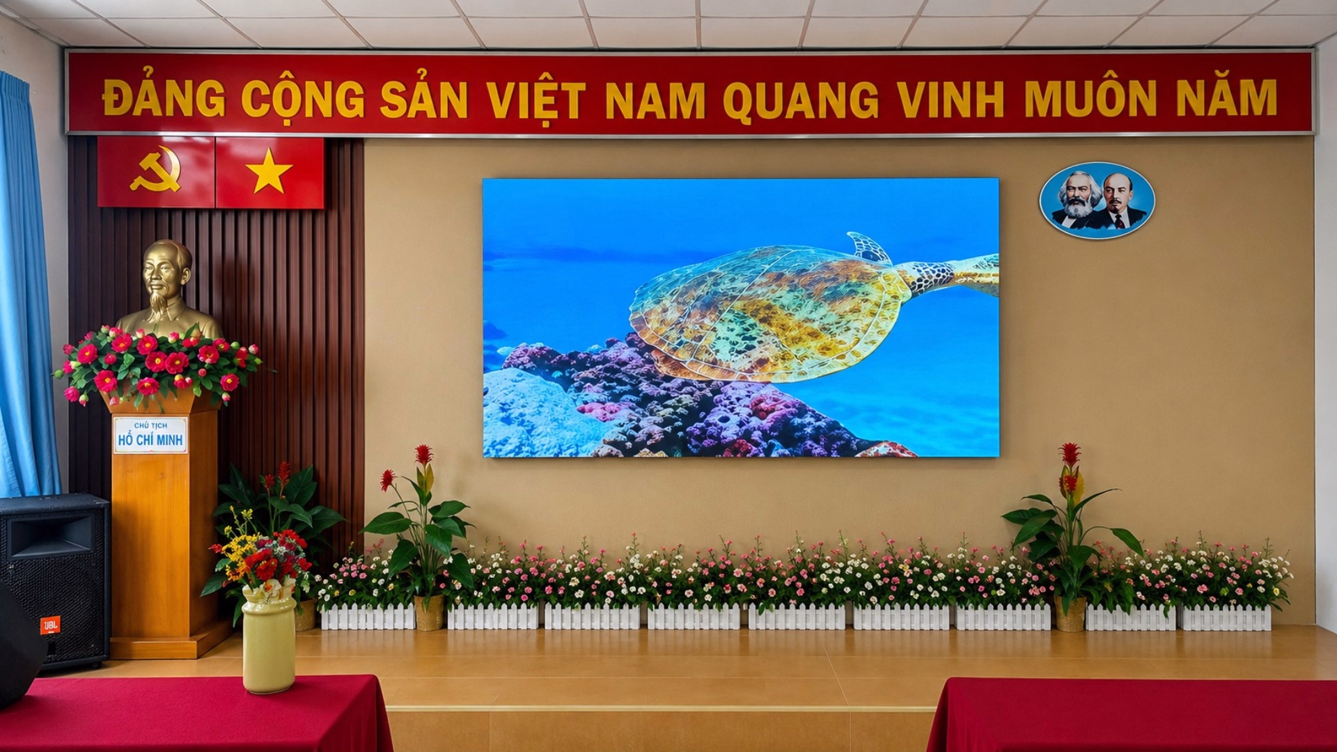Lắp Đặt Màn Hình LED P2.5 Trong Nhà Tại Trường Tiểu Học Lê Thánh Tông