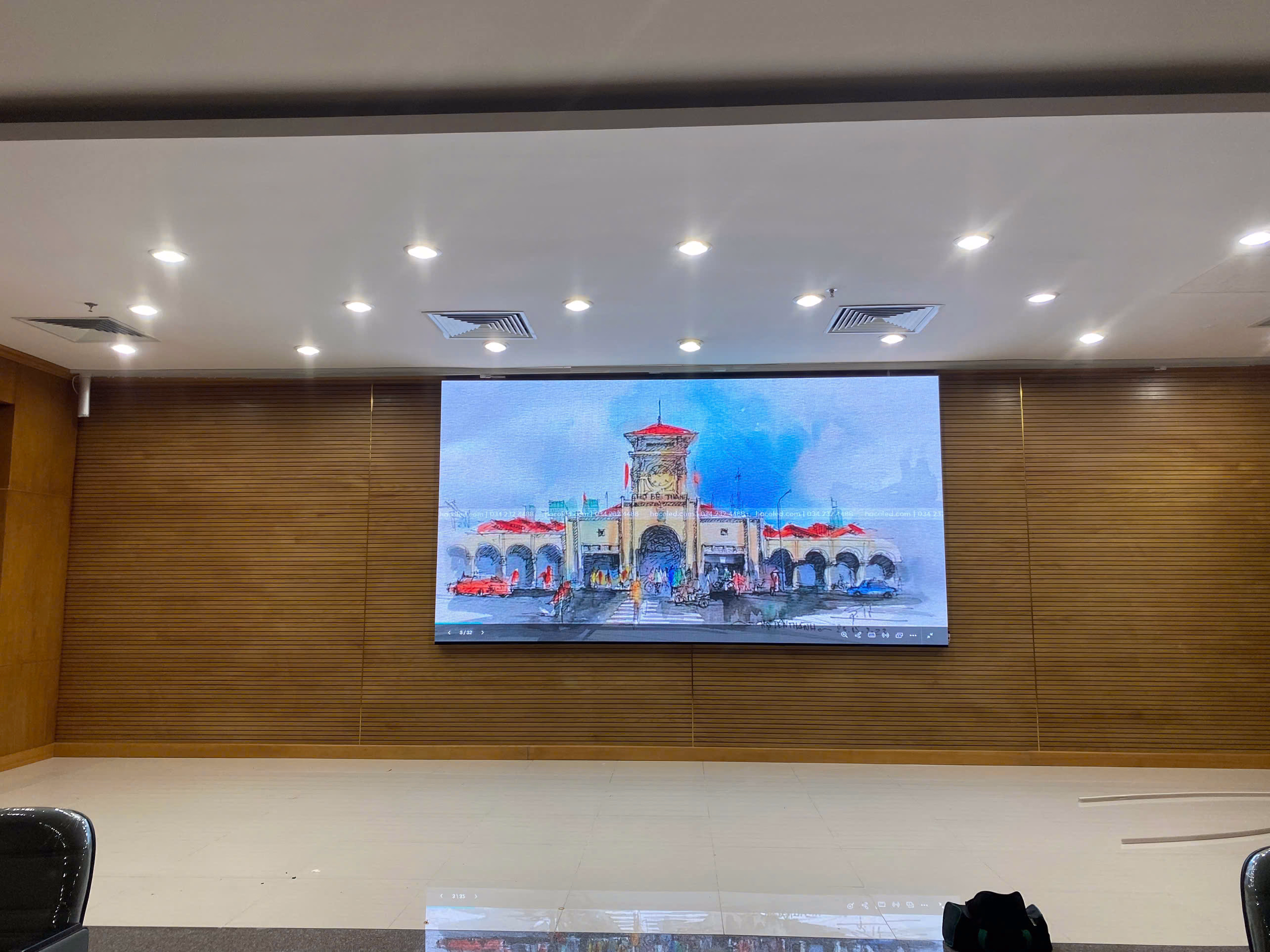 Lắp Đặt Màn Hình LED P3 Trong Nhà Tại Cây Xăng Petrolimex Bắc Thái