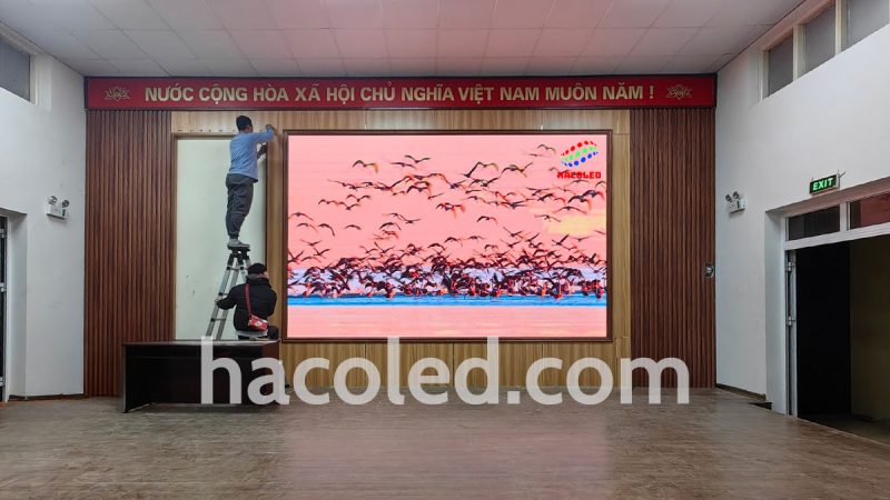 Lắp Đặt Màn Hình LED P3 Trong Nhà Tại UBND Xã Kiêu Kỵ, Hà Nội 9