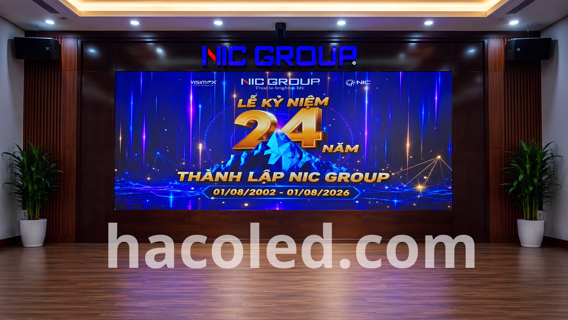 Lắp Đặt Màn Hình LED P2.5 Trong Nhà Tại Công Ty NIC Group
