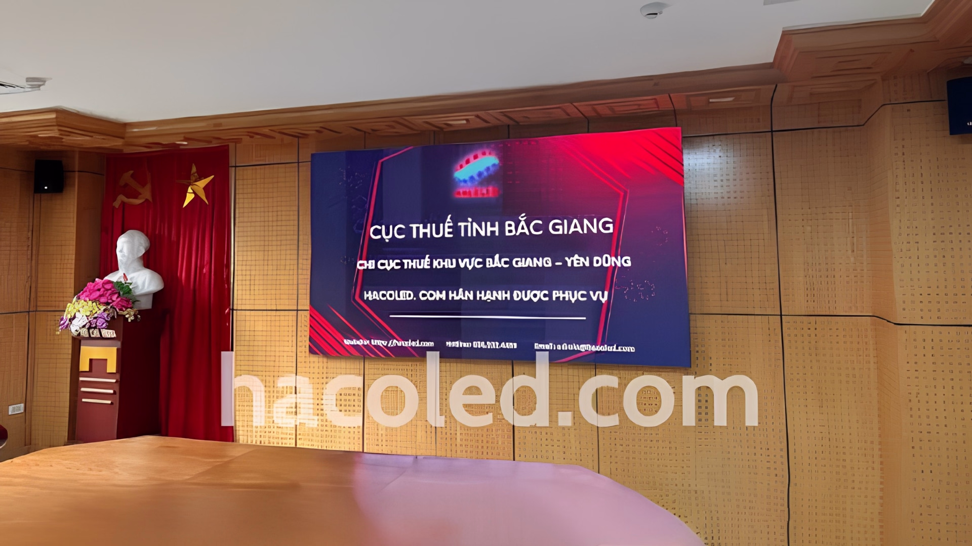 Lắp Đặt Màn Hình LED P2 Trong Nhà Tại Chi Cục Thuế Tỉnh Bắc Giang