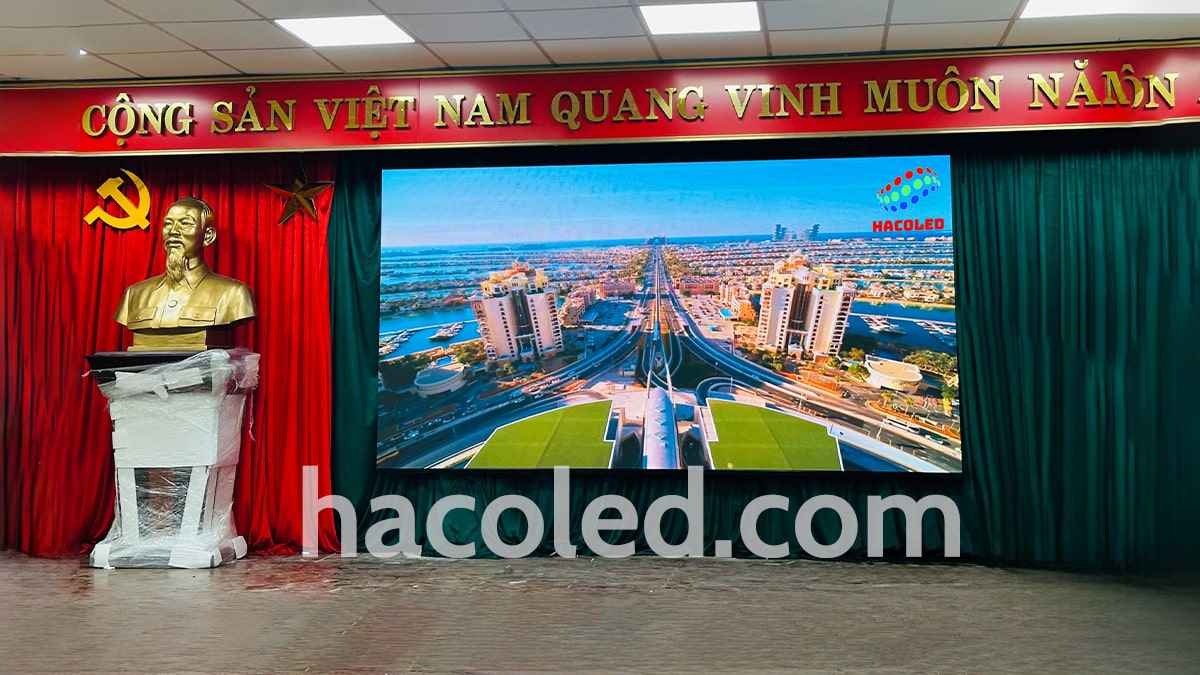 Lắp Đặt Màn Hình LED P3 Trong Nhà Tại Công An Phường Thanh Liêm