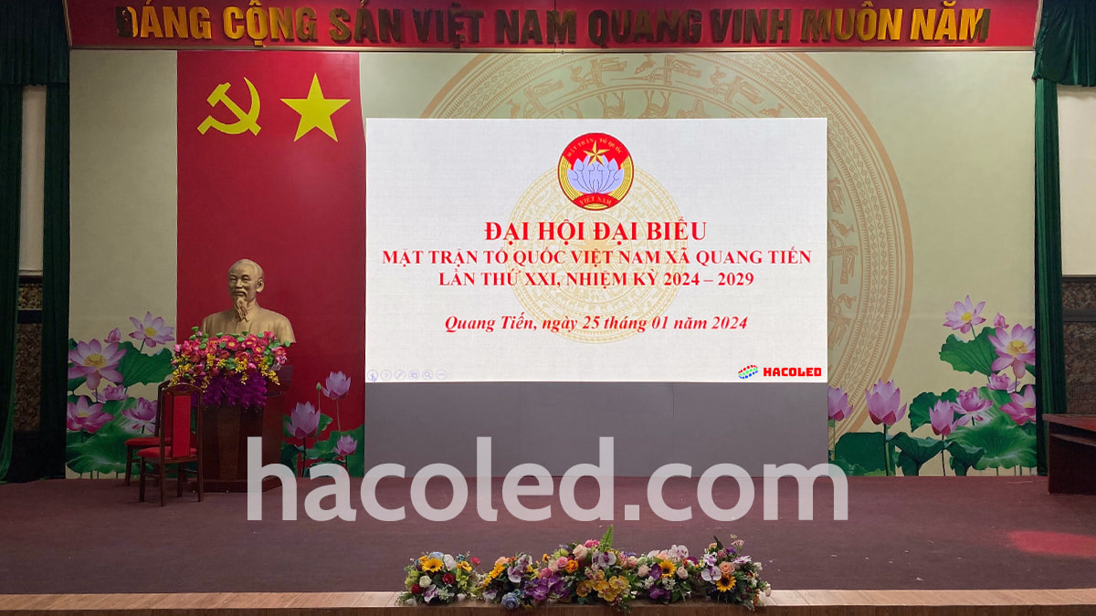 Lắp Đặt Màn Hình LED P3 Trong Nhà Tại UBND Xã Quang Tiến