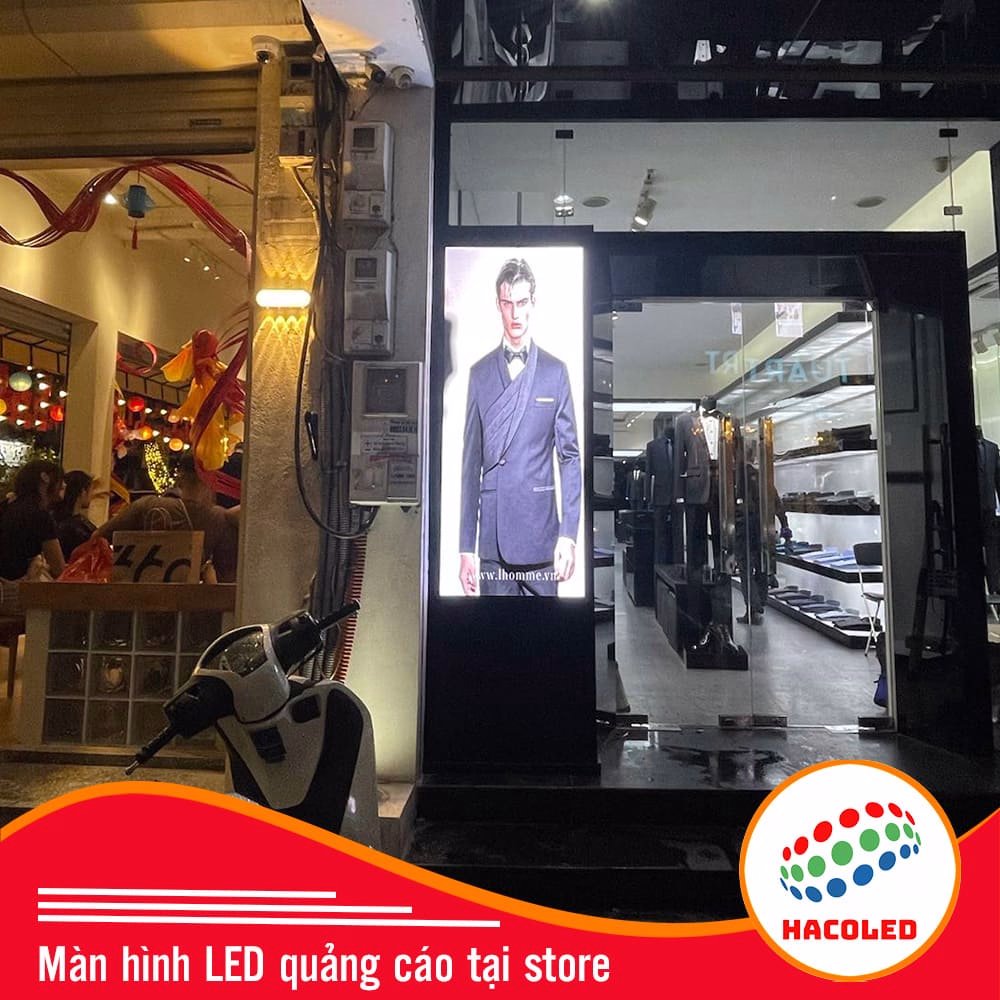 Thi công màn hình LED quảng cáo tại Store L’Homme