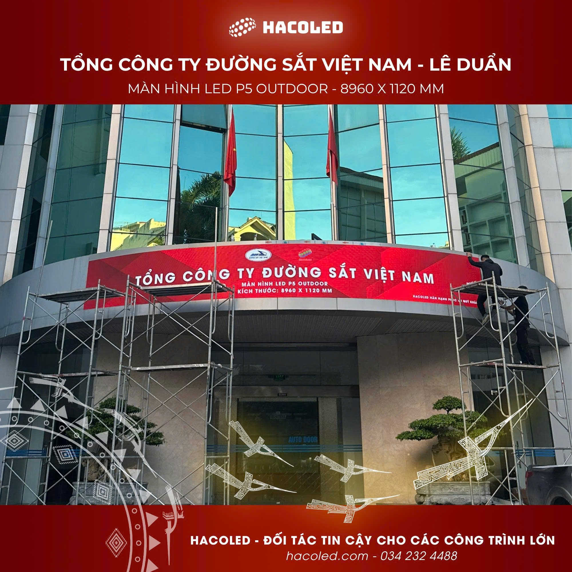 Lắp đặt màn hình LED P5 ngoài trời tại Tổng Công ty Đường sắt Việt Nam 1 p5-ngoai-troi-tai-tong-ong-ty-duong-sat-viet-nam