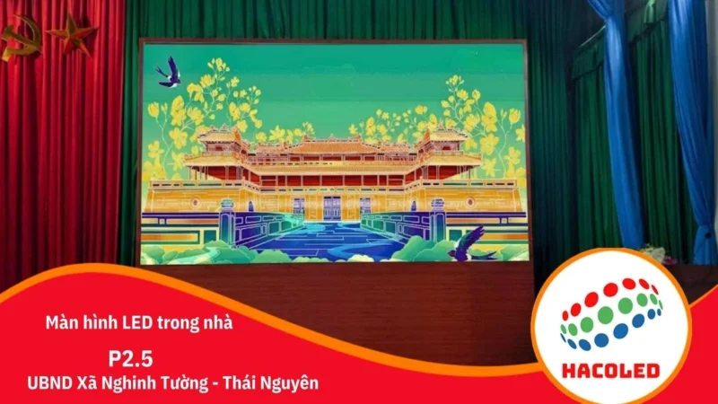 Lắp đặt màn hình LED P2.5 trong nhà tại UBND xã Nghinh Tường - Thái Nguyên 9