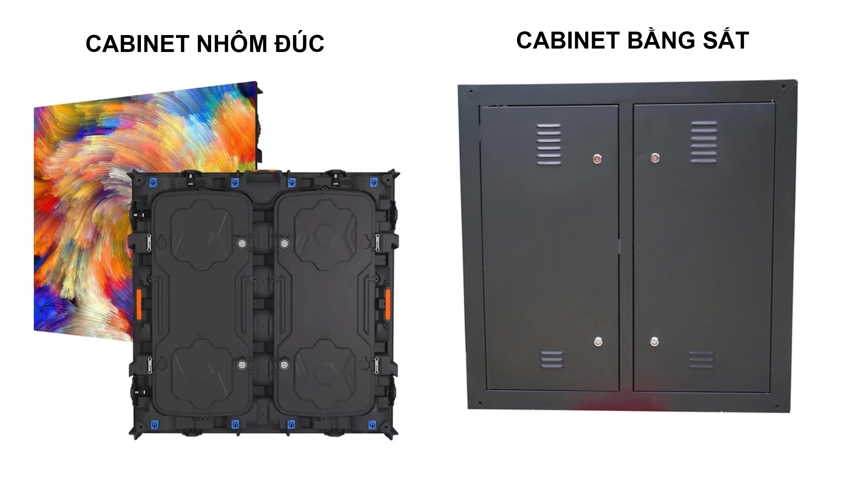 Cabinet Màn Hình LED Là Gì? 5 Bí Quyết Phân Biệt Khung Hộp Sắt Và Nhôm Đúc 2 phan-loai-cabinet-man-hinh-led-sat-va-nhom-duc