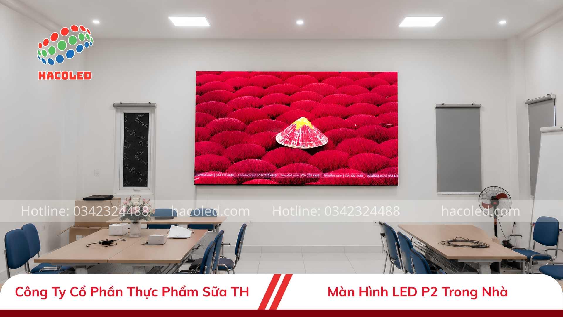 Màn hình LED P2 trong nhà tại Công ty CP Thực Phẩm Sữa TH 1 p2-cong-ty-cp-thuc-pham-sua-th (1)