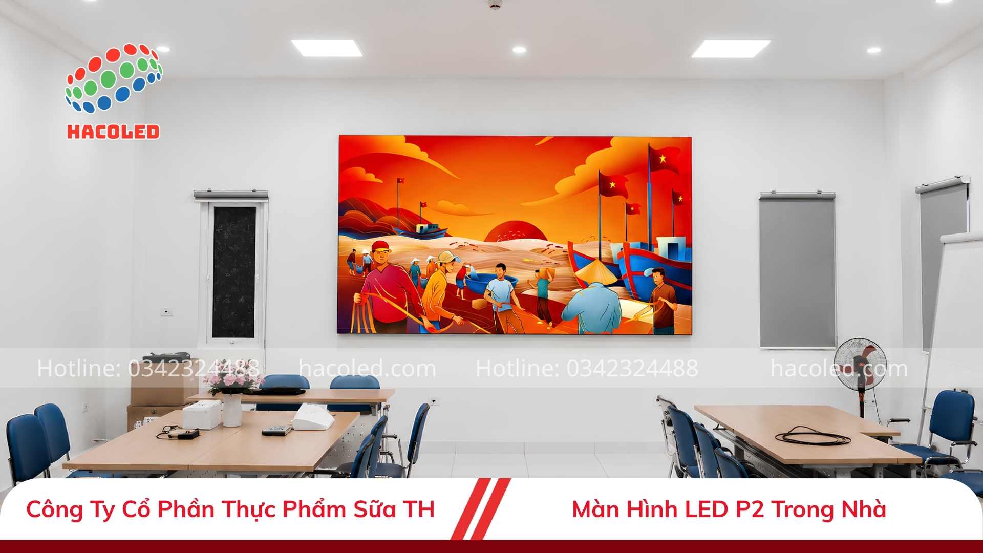 Màn hình LED P2 trong nhà tại Công ty CP Thực Phẩm Sữa TH 2 p2-cong-ty-cp-thuc-pham-sua-th (2)