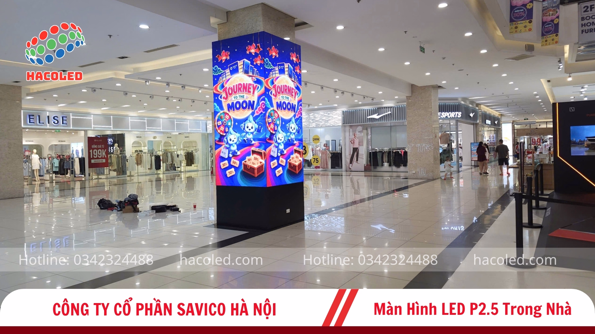 Lắp đặt màn LED P2.5 trong nhà tại  Công Ty Cổ Phần Savico Hà Nội